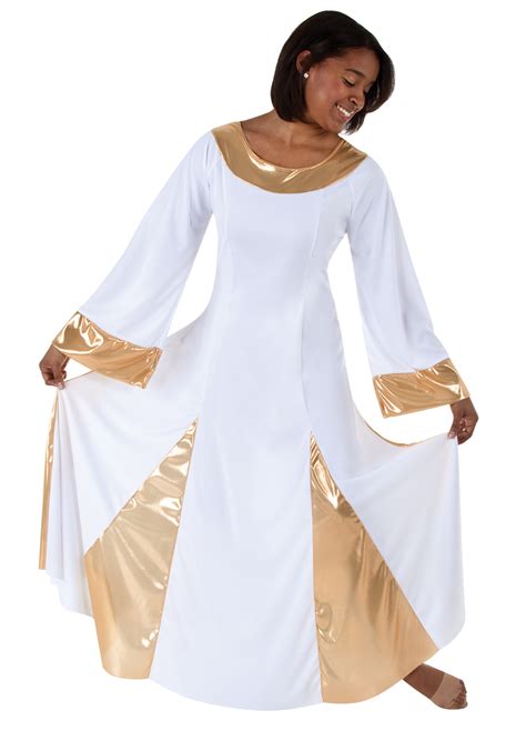 white praise dance dress|spiritual dresses praise dance.